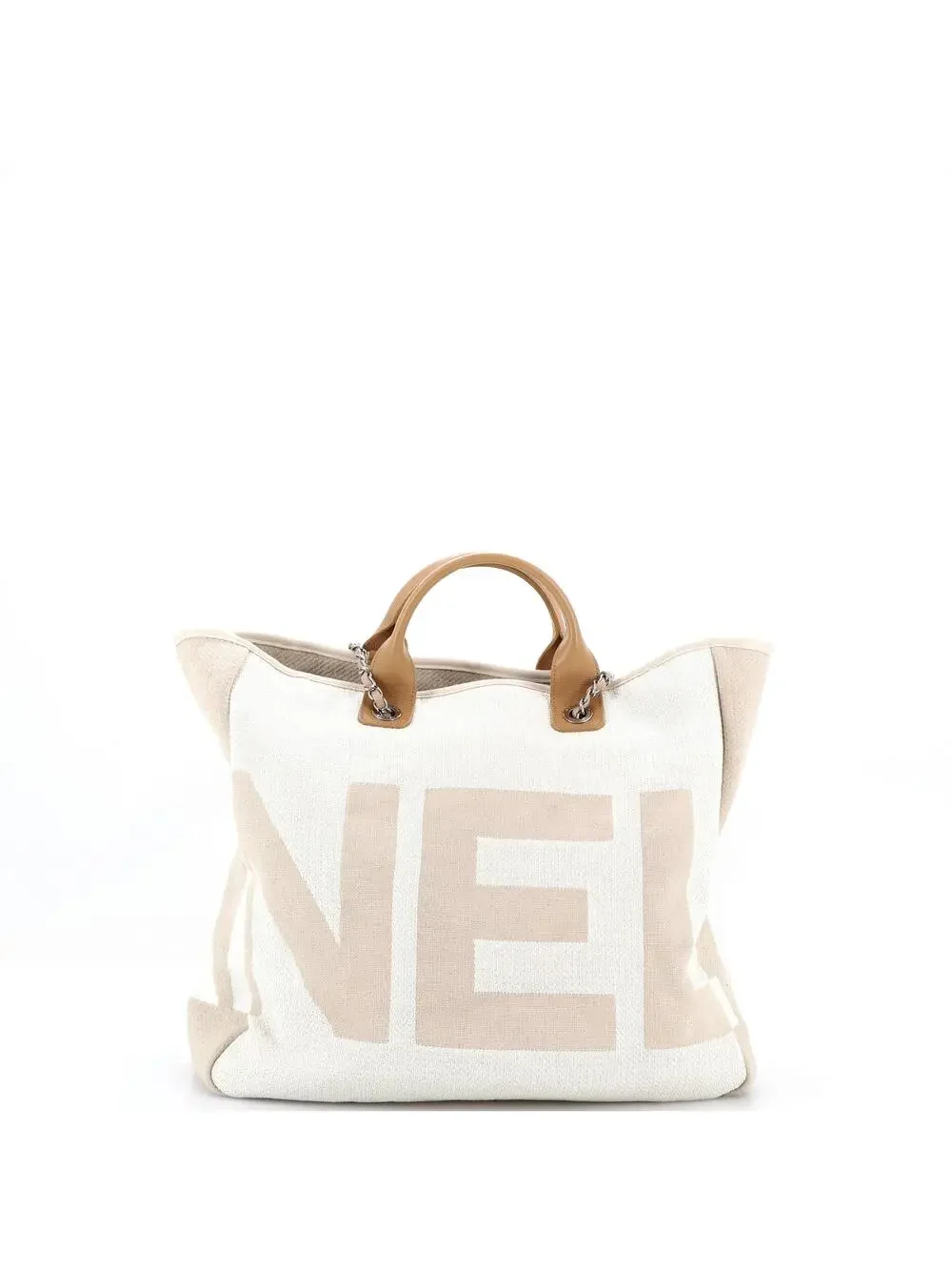 Chanel Deauville Logo Shopping Tote #300395C32B